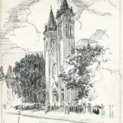 Drawing by Henry M. O'Connor: St. Mary's, Willimantic, Connecticut, represented by Childs Gallery