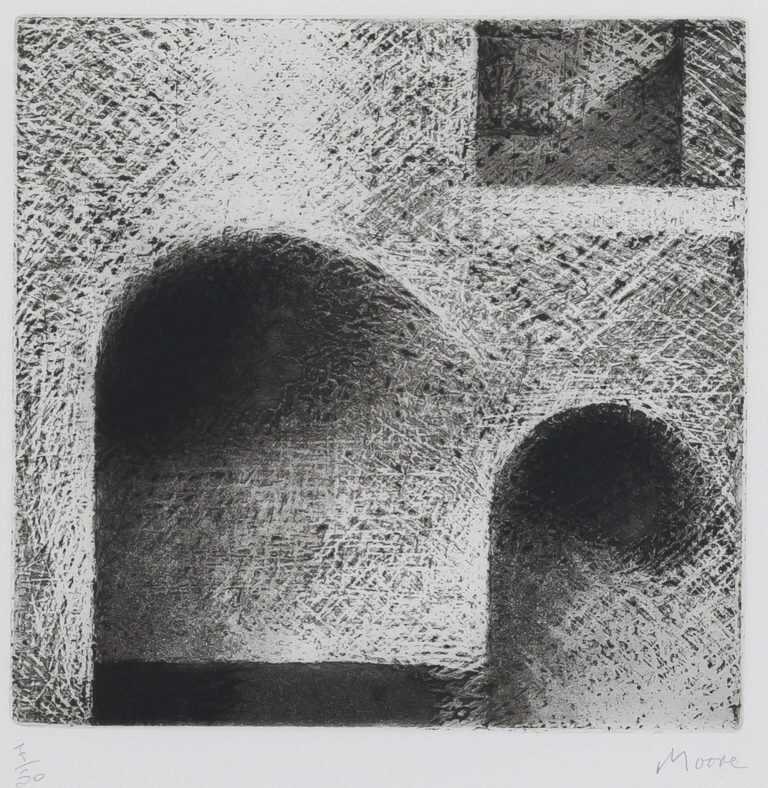 Print By Henry Moore: Tunnel, Arch And Window At Childs Gallery