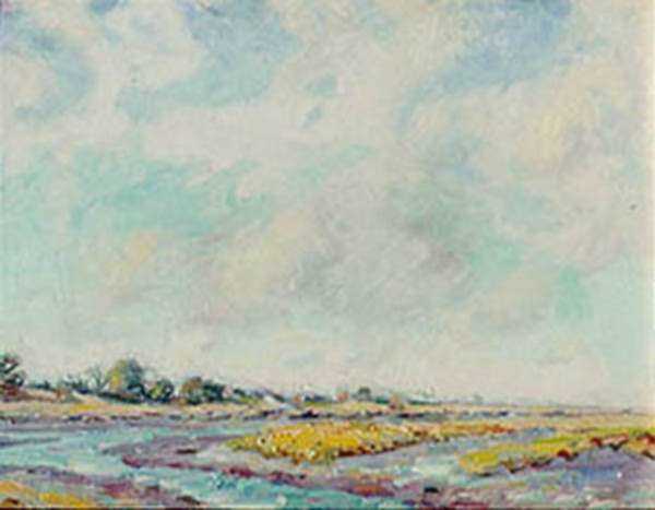 Painting by Henry Rodman Kenyon: [Distant Landscape], represented by Childs Gallery