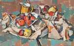 Painting By Herbert Barnett: Compote And Yellow Pitcher At Childs Gallery