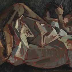 Painting By Herbert Barnett: Reading In Bed At Childs Gallery