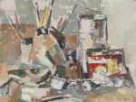 Painting By Herbert Barnett: Still Life: Art Materials At Childs Gallery
