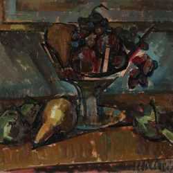 Painting By Herbert Barnett: Still Life With Artichokes At Childs Gallery
