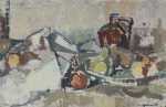 Painting By Herbert Barnett: Still Life With Fruit And Brown Jug At Childs Gallery