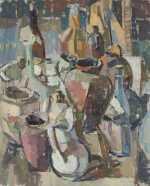 Painting By Herbert Barnett: Still Life With Jugs At Childs Gallery