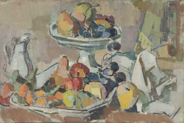 Painting By Herbert Barnett: Still Life With Pitcher And Compote At Childs Gallery