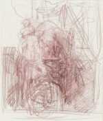Drawing by Hyman Bloom: Rabbi with Torah, represented by Childs Gallery