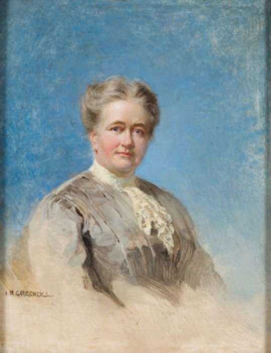Painting by Ignaz Marcel Gaugengigl: [Distinguished Lady], represented by Childs Gallery