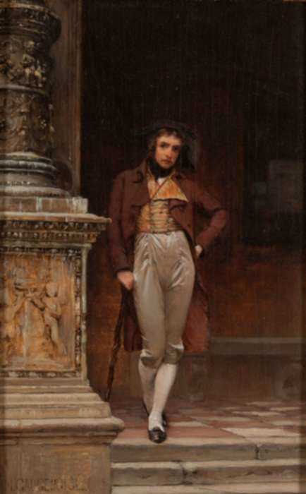 Painting by Ignaz Marcel Gaugengigl: The Dandy, represented by Childs Gallery