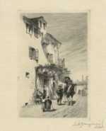 Print by Ignaz Marcel Gaugengigl: The Stirrup Cup, represented by Childs Gallery