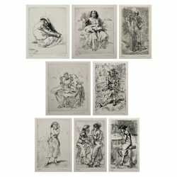 Print by Isabel Bishop: Isabel Bishop: Eight Etchings, 1930 1959, available at Childs Gallery, Boston