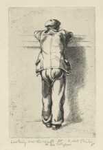 Print by Isabel Bishop: Looking Over the Wall, represented by Childs Gallery