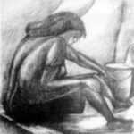 Print by Isidoro Ocampo: Bathing, represented by Childs Gallery