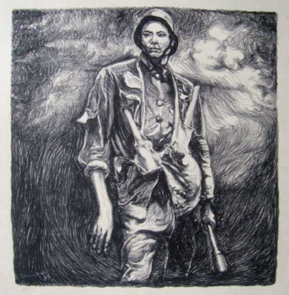 Print by Isidoro Ocampo: Soldado Chino (Granadero Chino), represented by Childs Gallery