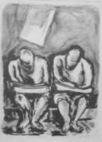 Print by Isidoro Ocampo: Two Vagabonds, represented by Childs Gallery