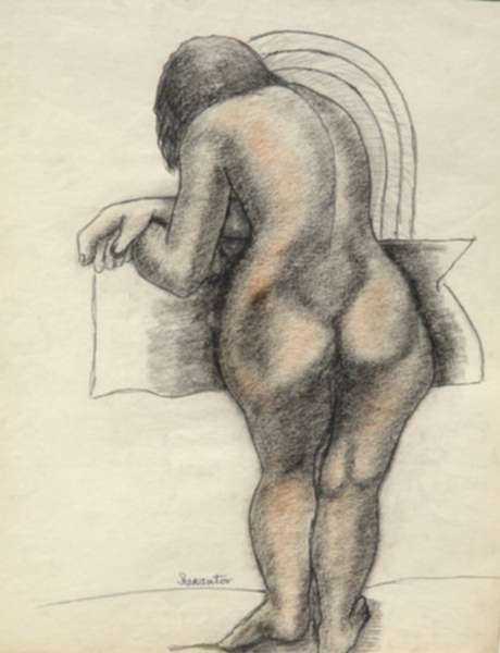Drawing by Iskantor: Leaning, represented by Childs Gallery