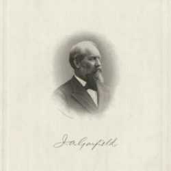 Print by J. A. J. Wilcox: James Garfield, represented by Childs Gallery