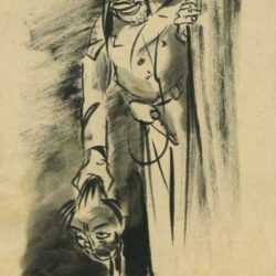 Drawing by Jacek von Henneberg: [Soviet Soldier with Severed Head], represented by Childs Gallery