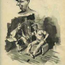 Drawing by Jacek von Henneberg: Field Marshal Montgomery, "Monty", represented by Childs Gallery