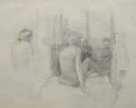 Drawing by Jack Kramer: [Life Drawing Class], represented by Childs Gallery