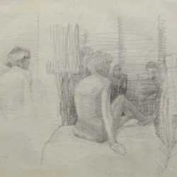 Drawing by Jack Kramer: [Life Drawing Class], represented by Childs Gallery