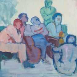 Painting by Jacob Kainen: Discussion, represented by Childs Gallery