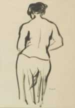 Drawing by Jacob Kainen: Untitled (Figure Drawing), represented by Childs Gallery