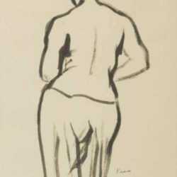 Drawing by Jacob Kainen: Untitled (Figure Drawing), represented by Childs Gallery