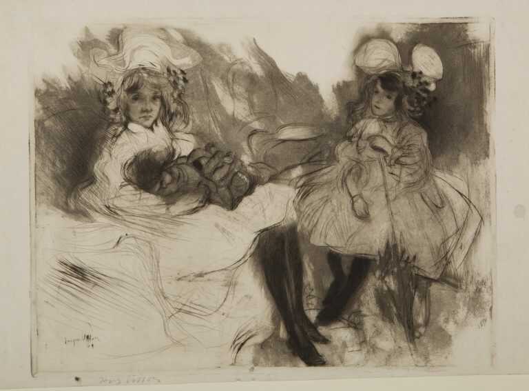 Print by Jacques Villon: En Visite (1re planche), available at Childs Gallery, Boston