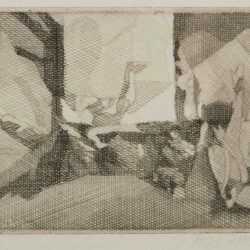 Print by Jacques Villon: Caprice Normand, represented by Childs Gallery