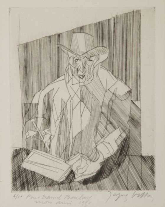 Print by Jacques Villon: La Signature, represented by Childs Gallery