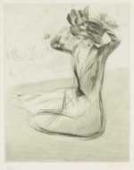 Print by Jacques Villon: L'Epingle A Chapeau (The Hat Pin), represented by Childs Gallery