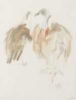 Print by Jacques Villon: Vautours (Vultures), represented by Childs Gallery