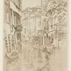 Print By James Abbott Mcneill Whistler: Quiet Canal At Childs Gallery