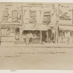 By James Abbott Mcneill Whistler: The Fish Shop, Busy Chelsea At Childs Gallery