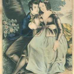 Print by James Baillie: Robert Burns and His Highland Mary, represented by Childs Gallery