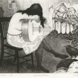 Print by James Egleson: Lament for Hiroshima, represented by Childs Gallery