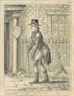 Print by James Gillray: Maecenas in Pursuit of the Fine Arts, represented by Childs Gallery