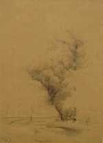 Drawing by James M. Hart: Whippany River, New Jersey, represented by Childs Gallery