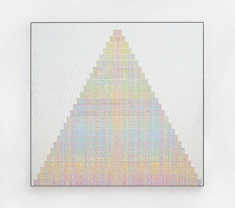 Painting by Jane Xylor: Untitled (25 Nesting Prime Palindromes), available at Childs Gallery, Boston