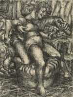Print by Jared French: Drinkers, represented by Childs Gallery