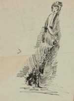 Drawing by Jared French: Woman, represented by Childs Gallery