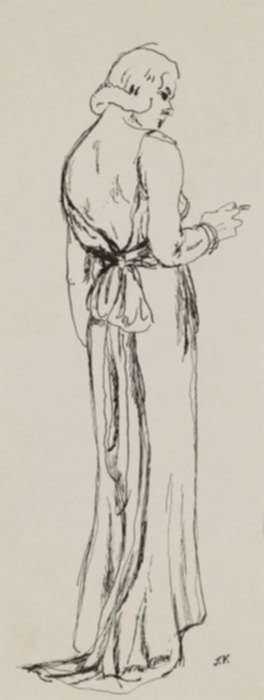 Drawing by Jared French: Woman from Behind, represented by Childs Gallery
