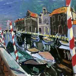 Painting by Jason Berger: Aveiro (Portugal), available at Childs Gallery, Boston