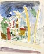 Watercolor by Jason Berger: Cuernavaca, Mexico, available at Childs Gallery, Boston