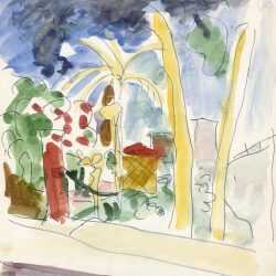 Watercolor by Jason Berger: Cuernavaca, Mexico, available at Childs Gallery, Boston