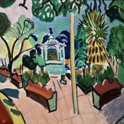 Painting by Jason Berger: Garden in the Zoo, Cuernavaca, available at Childs Gallery, Boston