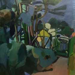 Painting by Jason Berger: [Green and Blue Landscape], available at Childs Gallery, Boston