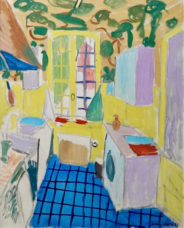 Painting by Jason Berger: Michel's Kitchen, available at Childs Gallery, Boston