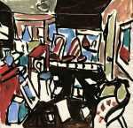 Painting by Jason Berger: The Living Room, University Rd. (Brookline, MA), available at Childs Gallery, Boston